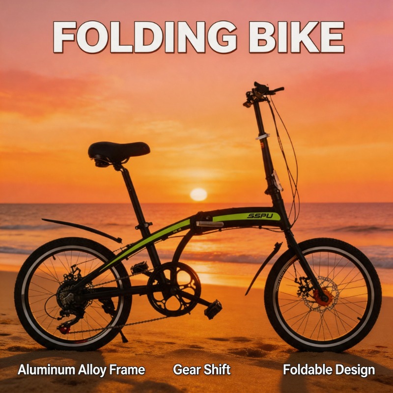Commuting With Bike - Sepeda Lipat Aluminium Alloy Ringan 20-Inci,