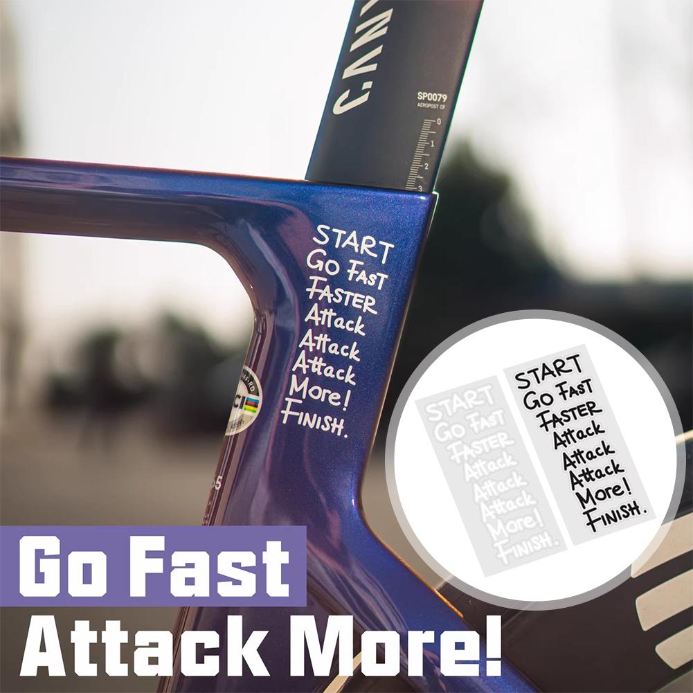 Cycling Quote - Stiker Kutipan Motivasi Bersepeda Go Fast