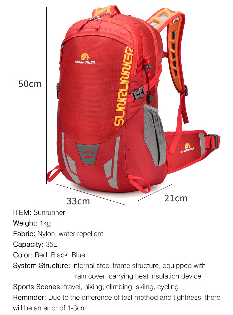 Tas Ransel Hiking 35L Kapasita - Cycling Commuter Backpack ulasan dan harga