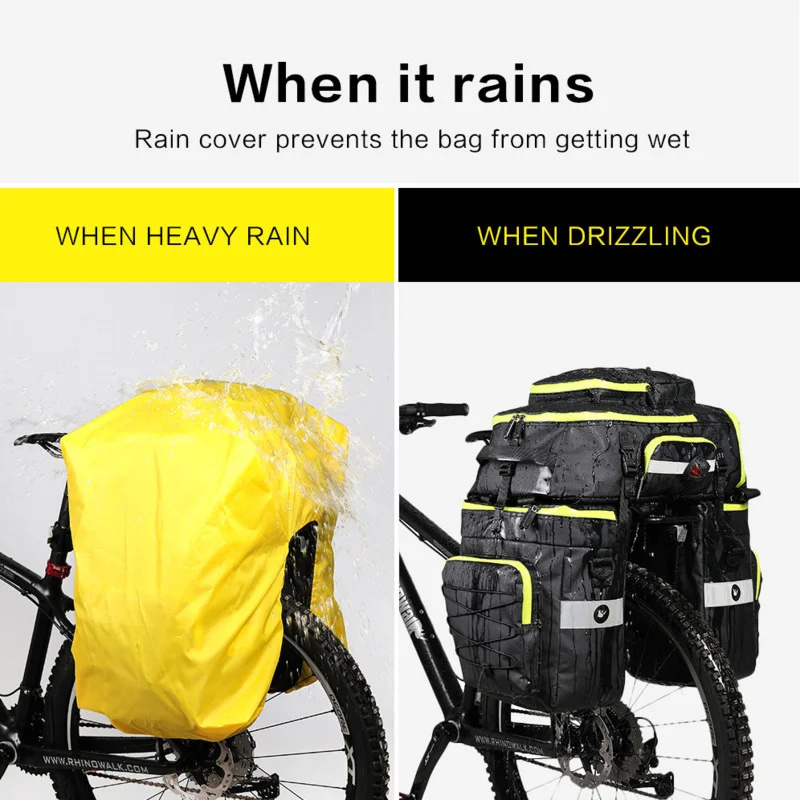 Tas bagasi sepeda 60L 3 In 1,  - Panniers Waterproof Rear ulasan dan harga