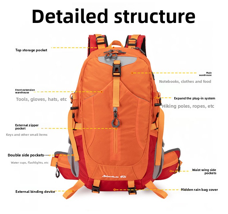 Tas Ransel Hiking Anti Air 40L - Cycling Commuter Backpack ulasan dan harga