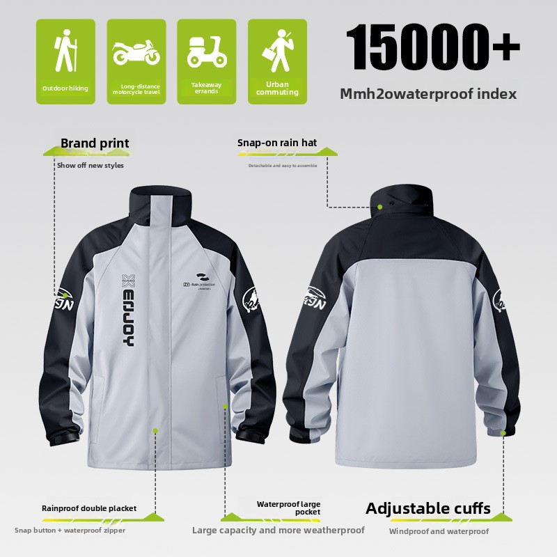 Setelan Jas Hujan Sepeda Motor - Cycling Commute Jacket ulasan dan harga