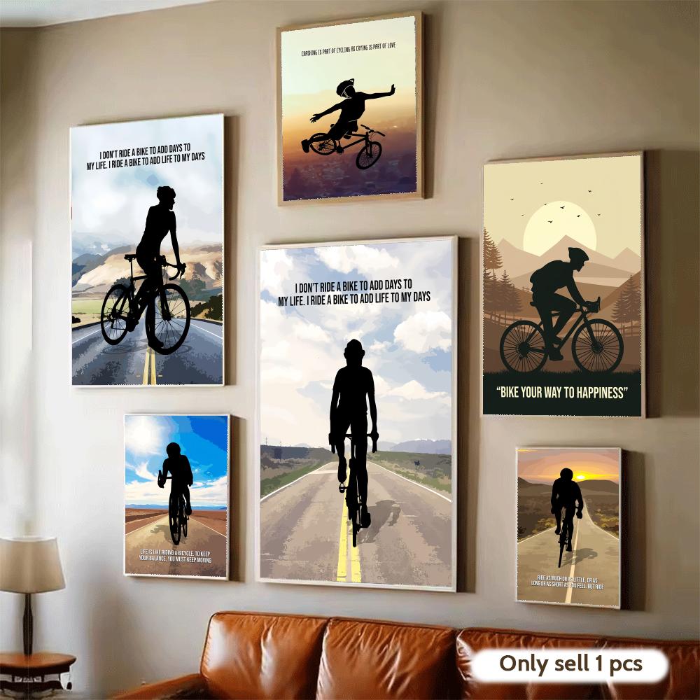 Poster Seni Kutipan Motivasi B - Cycling Quote ulasan dan harga