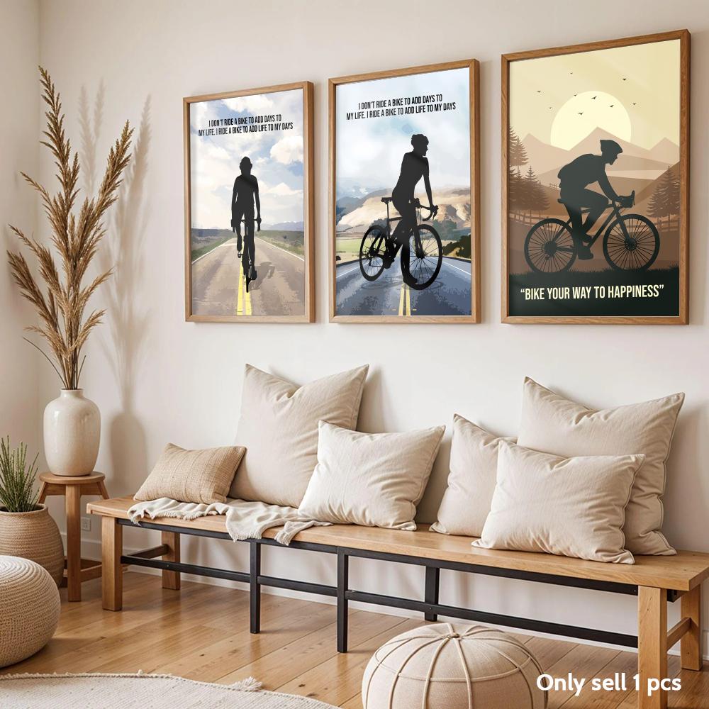 Poster Seni Kutipan Motivasi B - Cycling Quote ulasan dan harga