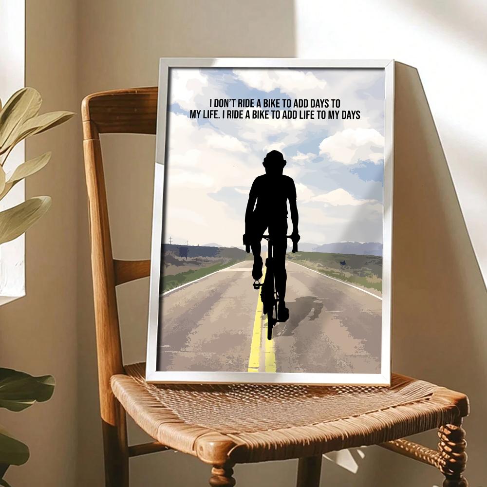Poster Seni Kutipan Motivasi B - Cycling Quote ulasan dan harga