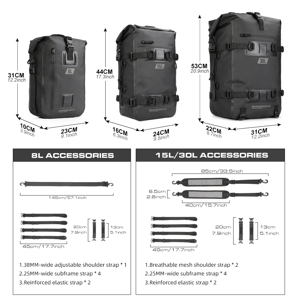 Rhinowalk tas bagasi atas kota - Panniers Waterproof Rear ulasan dan harga