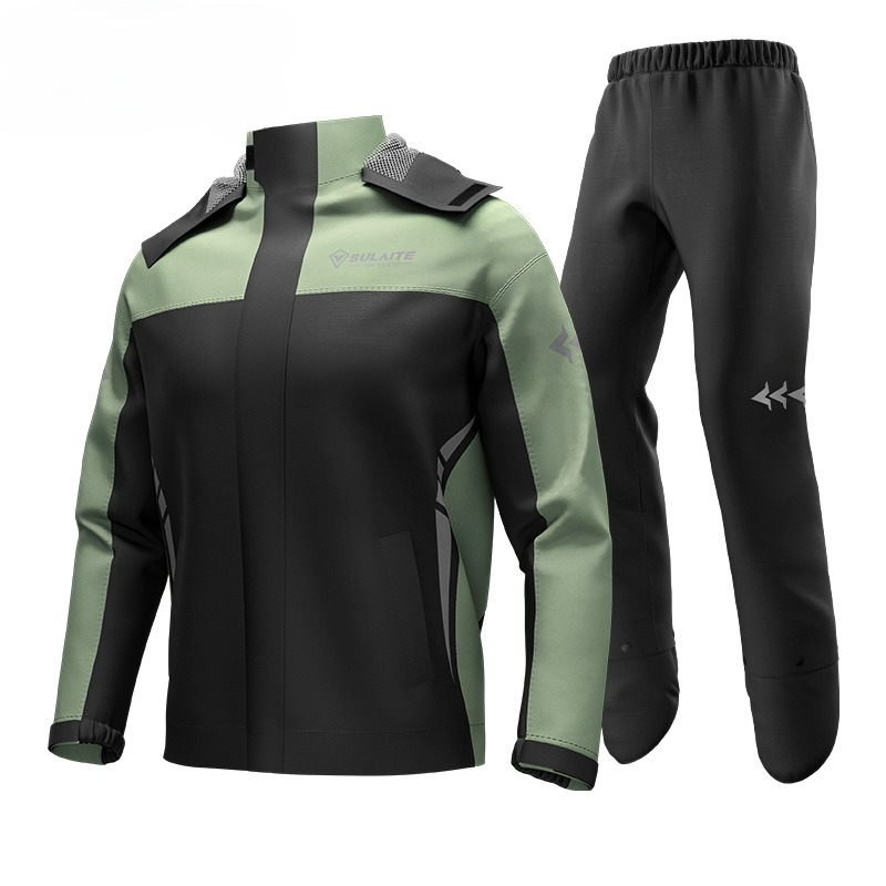 Setelan Jas Hujan Motor Oxford - Cycling Commuter Rain Gear ulasan dan harga
