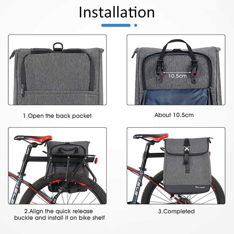 WEST BIKING Tas Ransel Bersepe - Cycling Commuter Backpack Laptop ulasan dan harga
