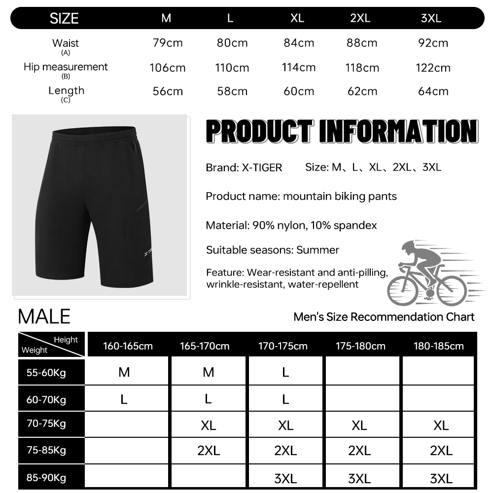 X-TIGER Celana Pendek Berseped - Cycling Shorts For Commute ulasan dan harga